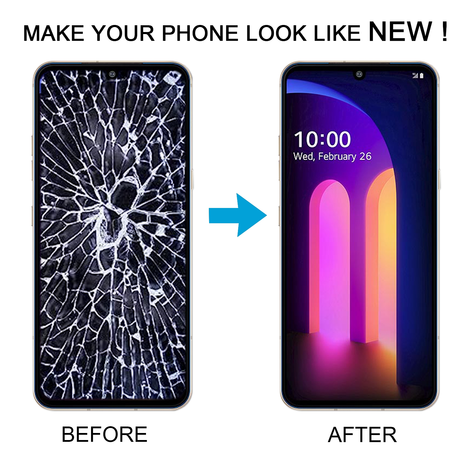 LG V60 ThinQ KR Version Gold LCD Screen Assembly Replacement - Image 5