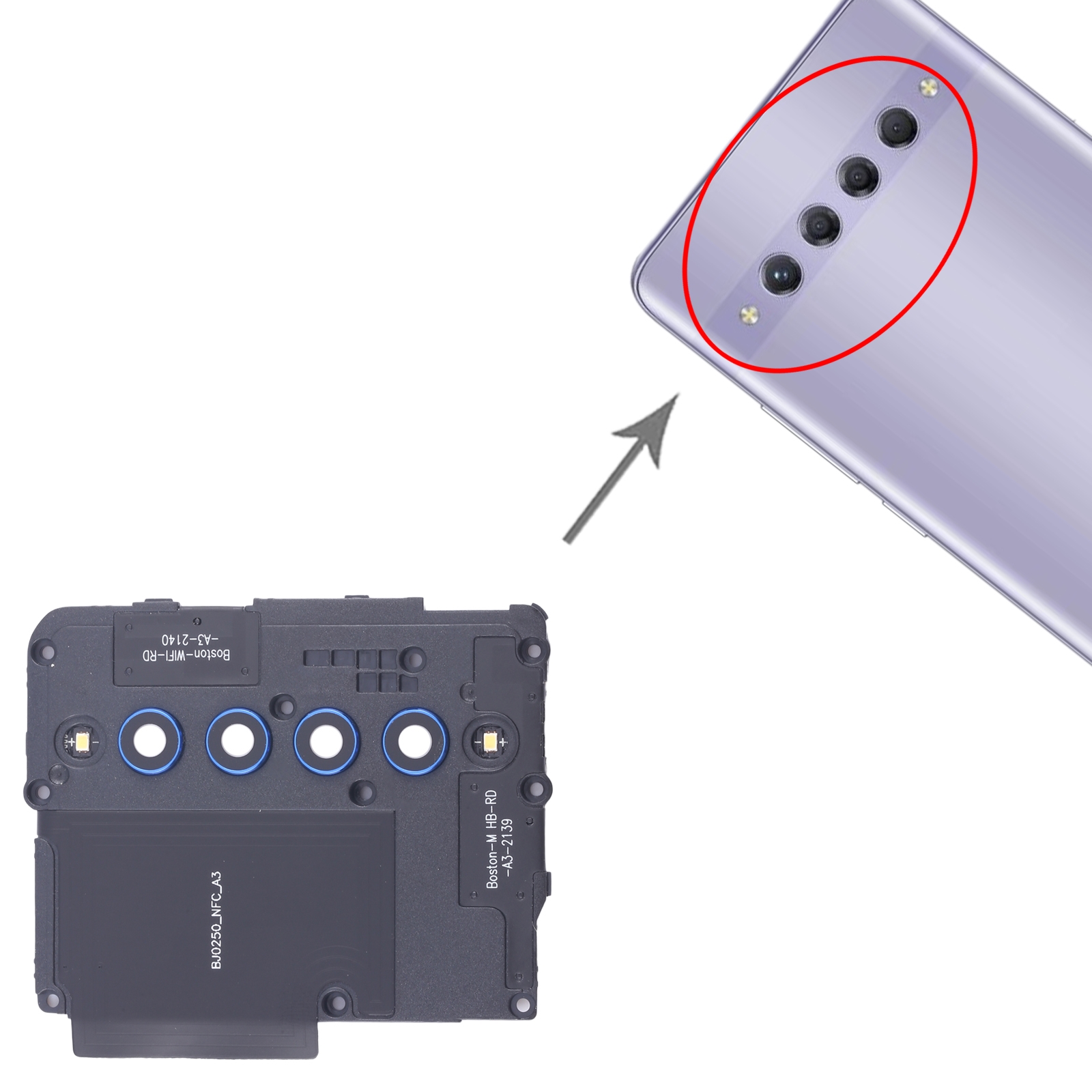 TCL 10 Plus T782H Camera Lens Cover Replacement - Image 4