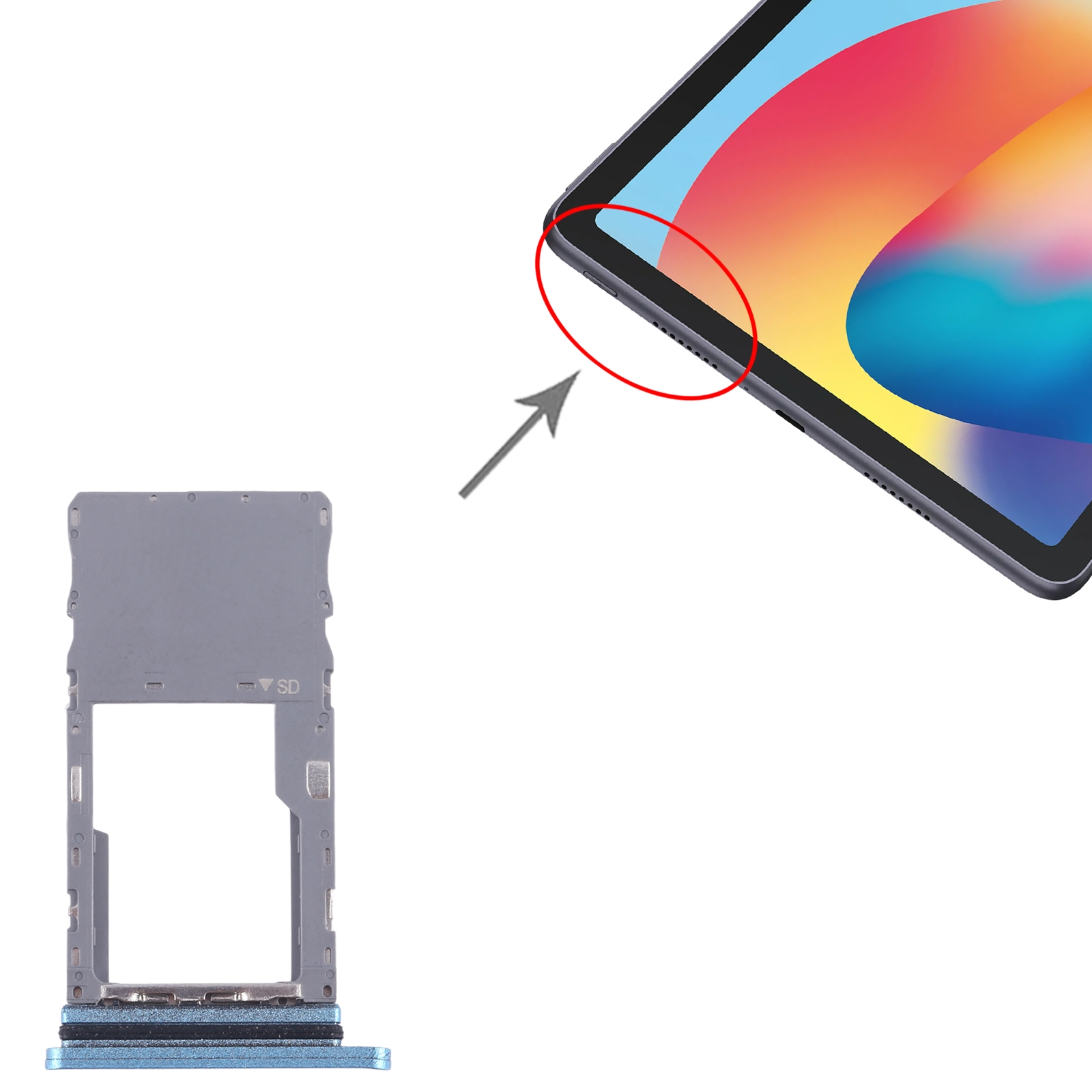 TCL 10 TabMax Green Micro SD Card Tray Replacement - Image 3