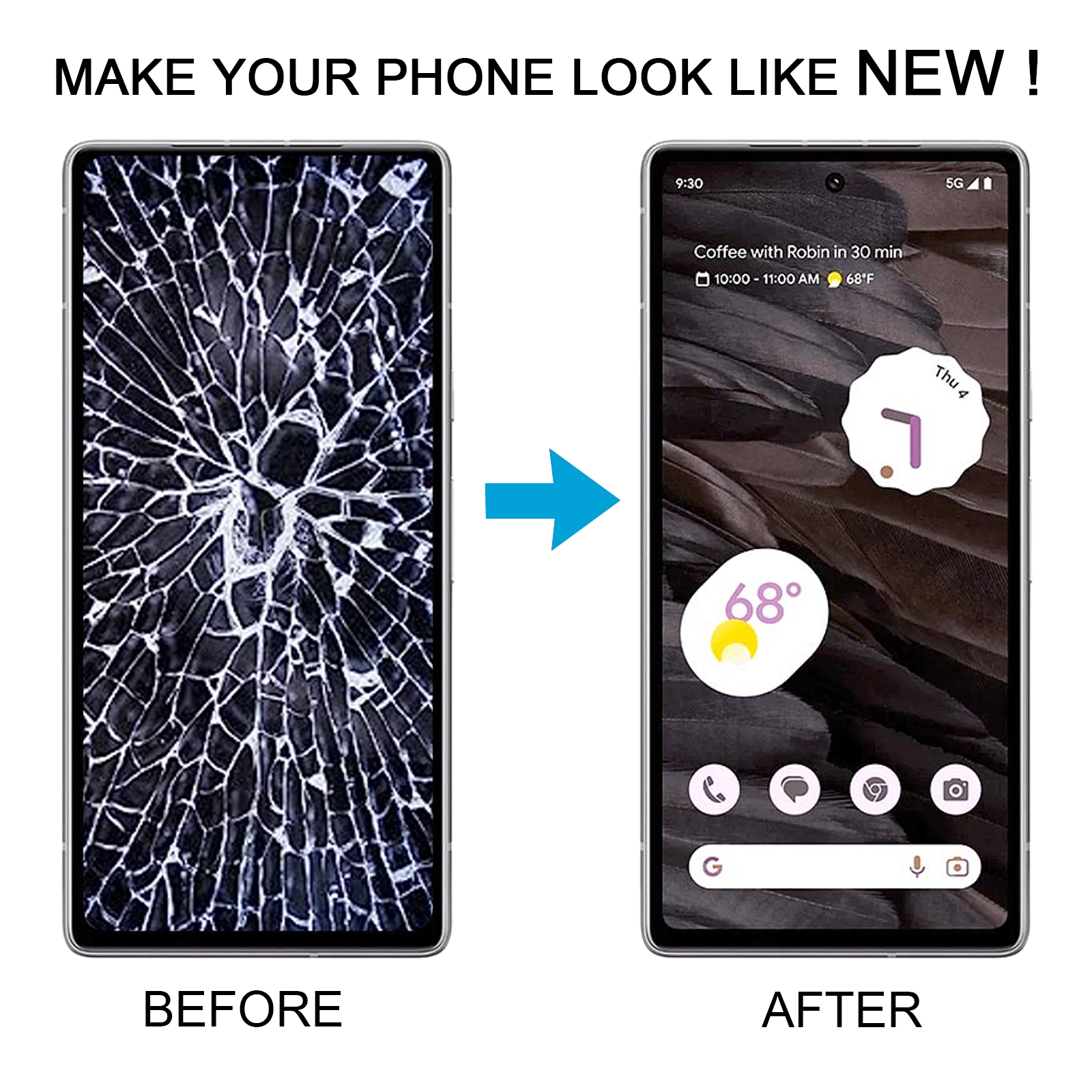 Google Pixel 7a Black OLED Screen Replacement - Image 5