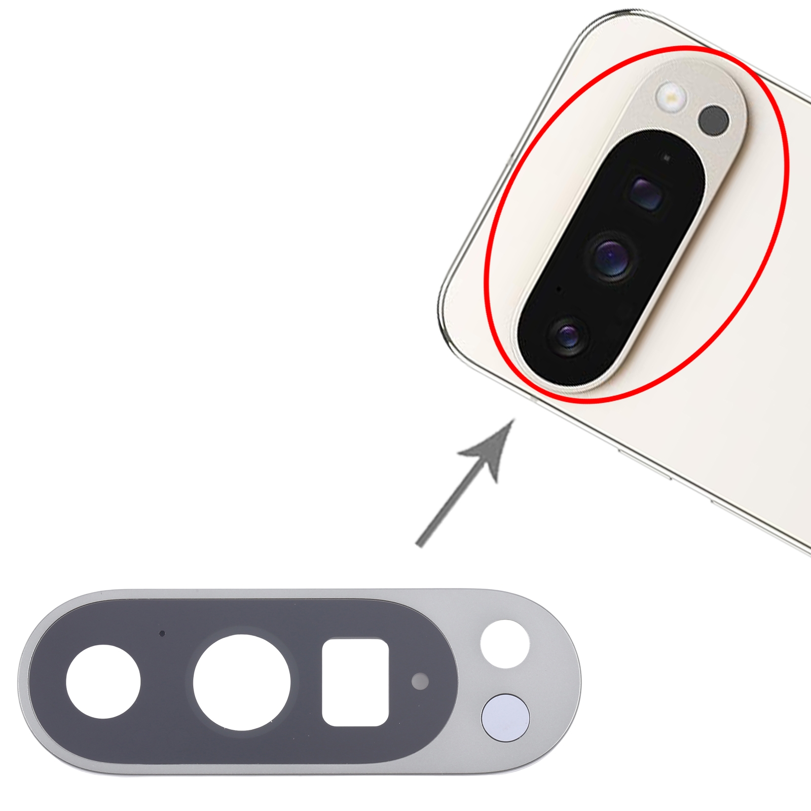 Google Pixel 9 Pro Green Camera Lens Cover Replacement - Image 3