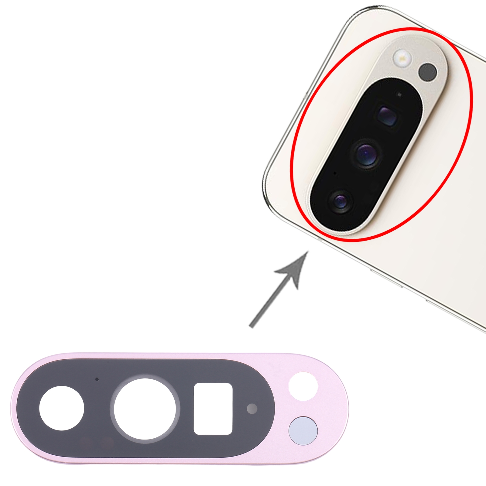 Google Pixel 9 Pro Purple Camera Lens Cover Replacement - Image 3