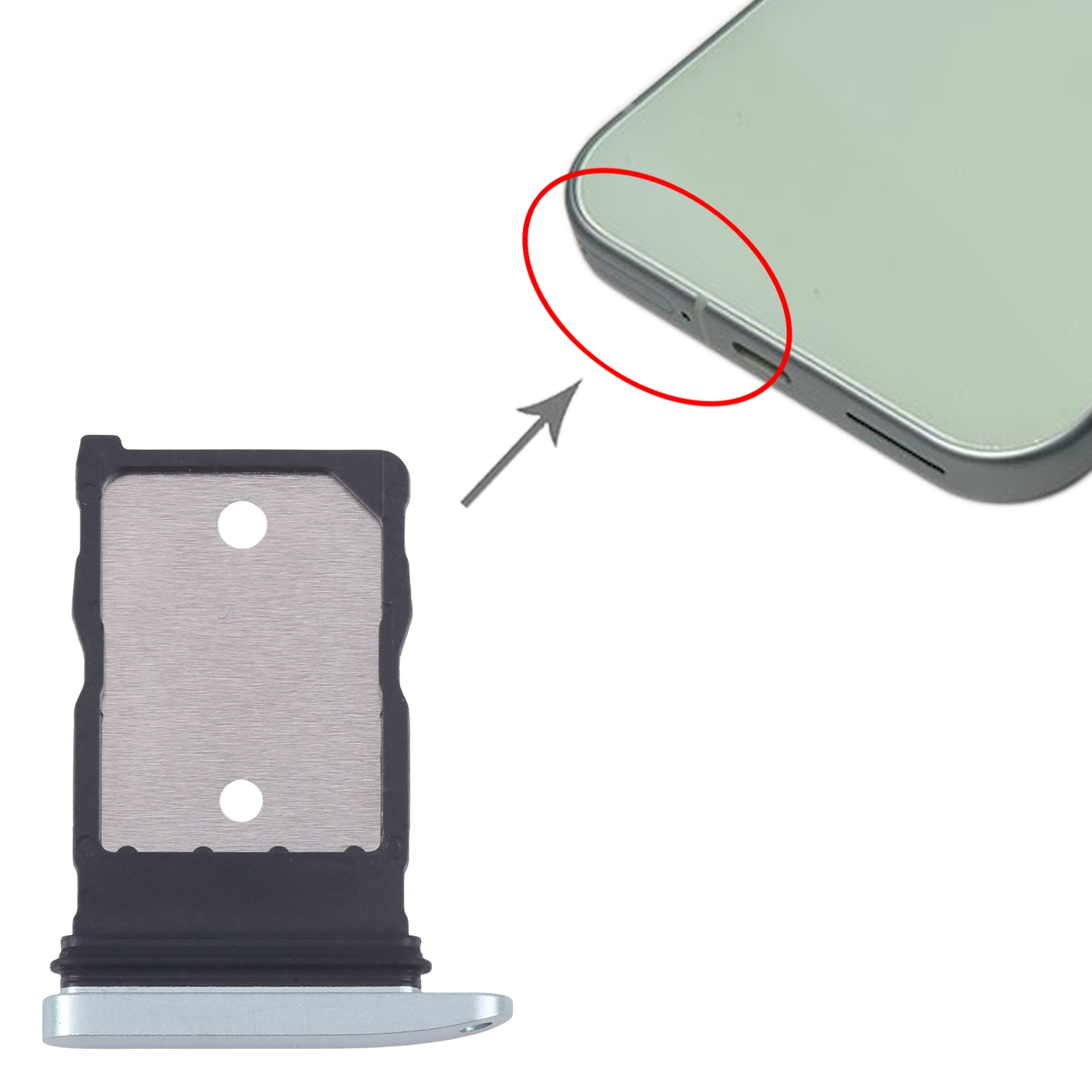 Google Pixel 9 Green SIM Card Tray Replacement - Image 3