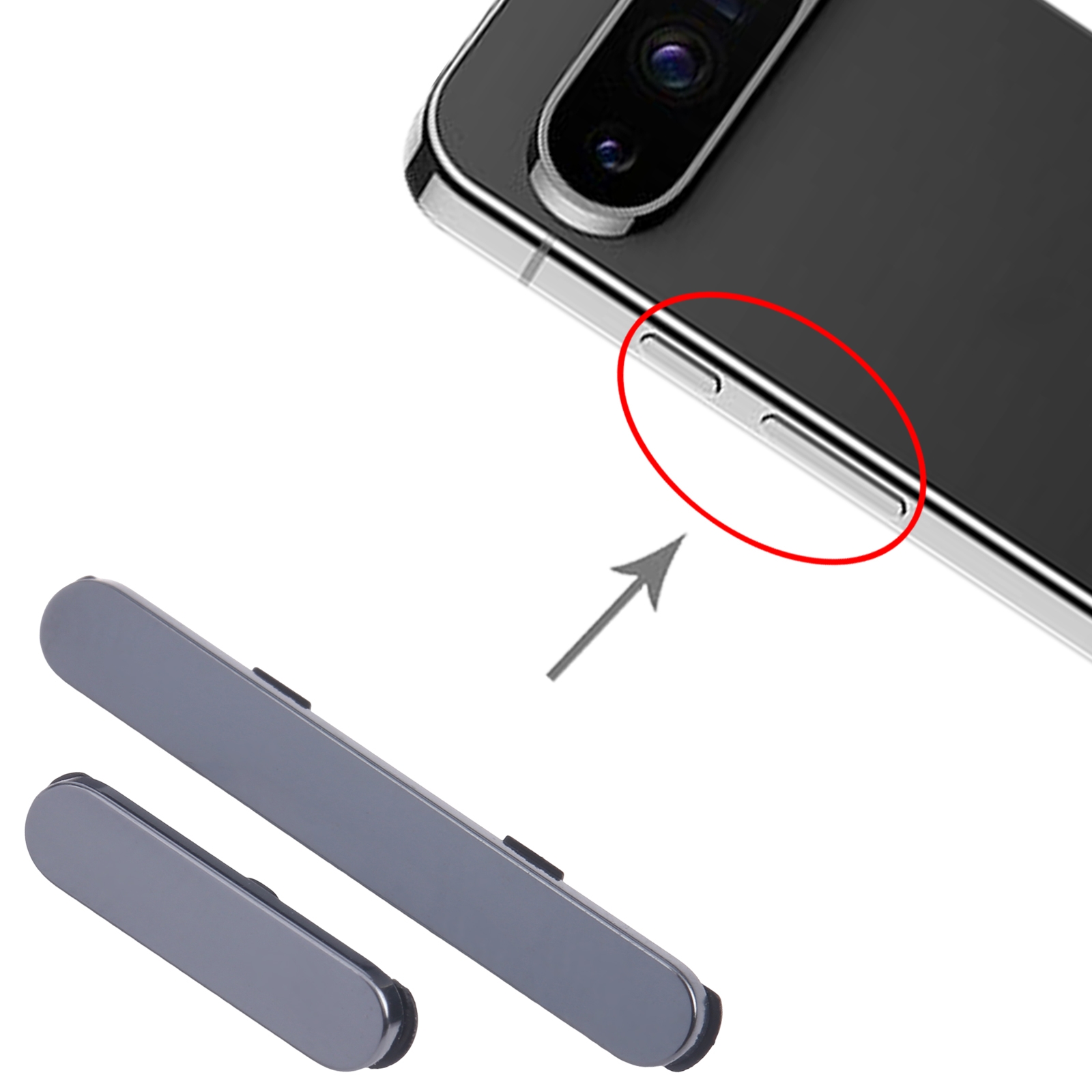 Google Pixel 9 Pro Black Power Button Volume Button Replacement - Image 3
