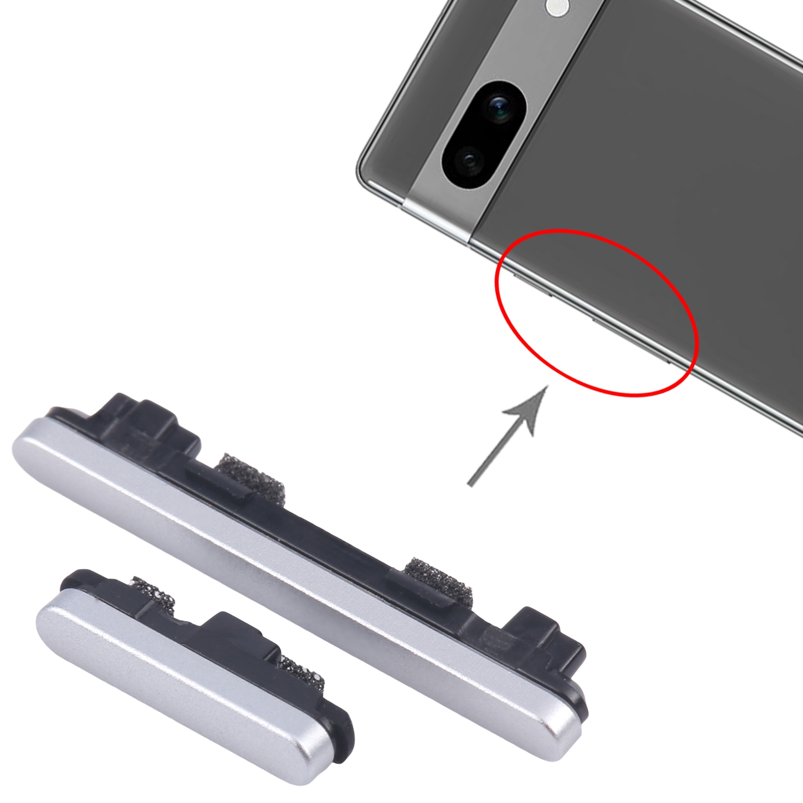 Google Pixel 7a White Power Button Replacement - Image 3