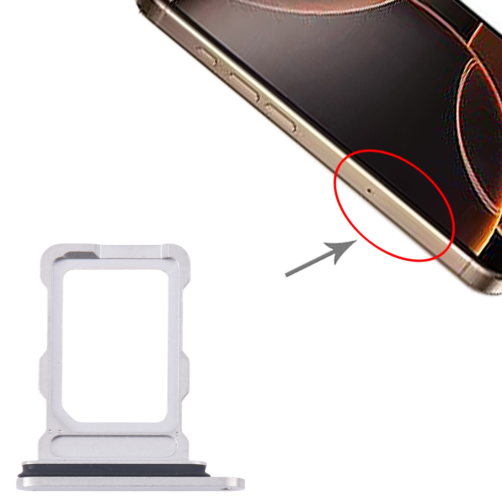 iPhone 16 Pro White SIM Card Tray Replacement - Image 3