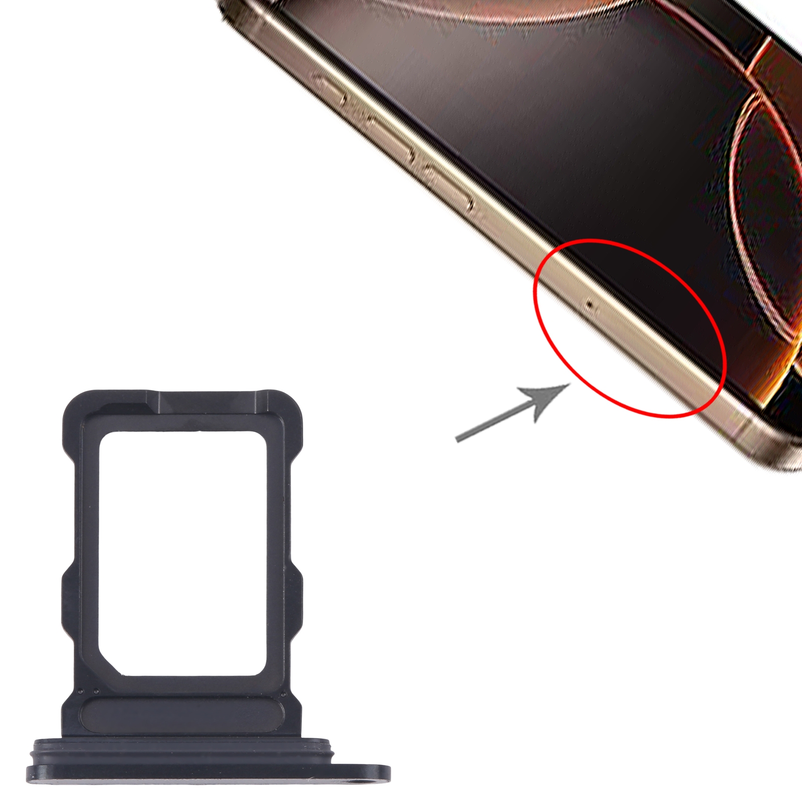 iPhone 16 Pro Max Black SIM Card Tray Replacement - Image 3