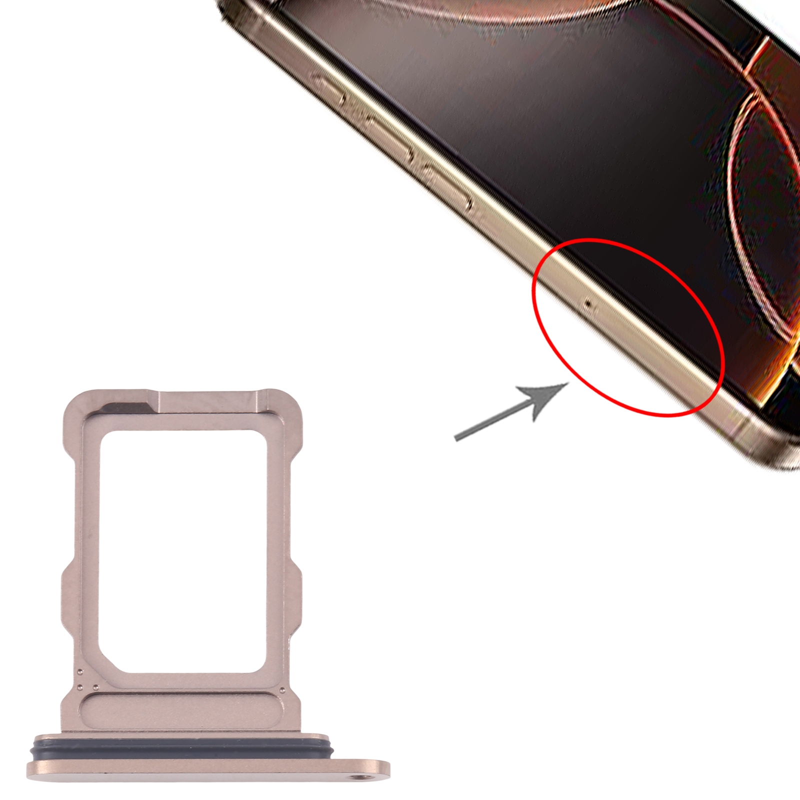 iPhone 16 Pro Max Gold SIM Card Tray Replacement - Image 3