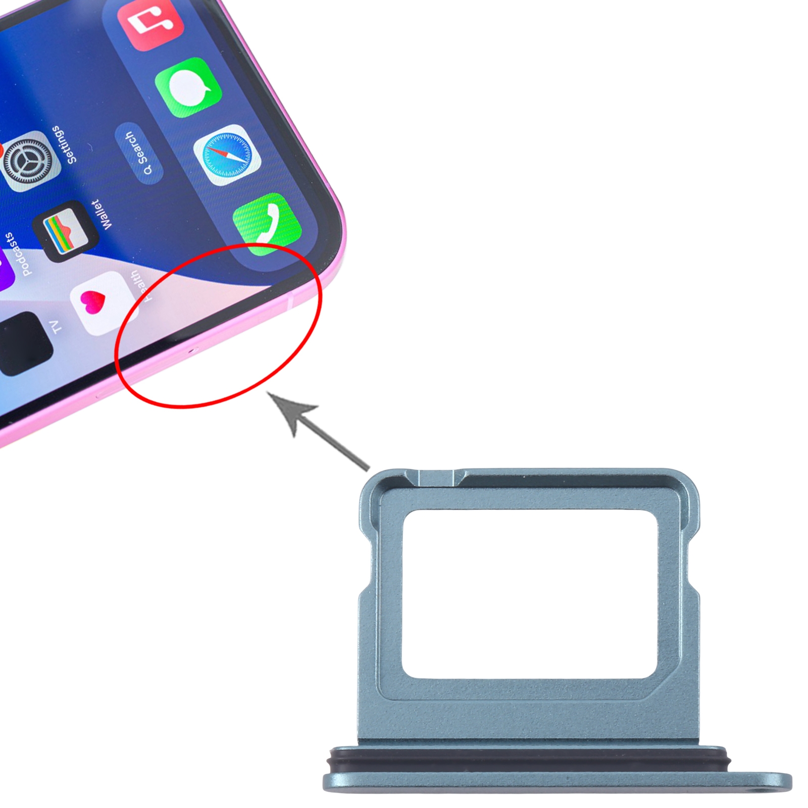 iPhone 16 Plus Green SIM Card Tray Replacement - Image 3