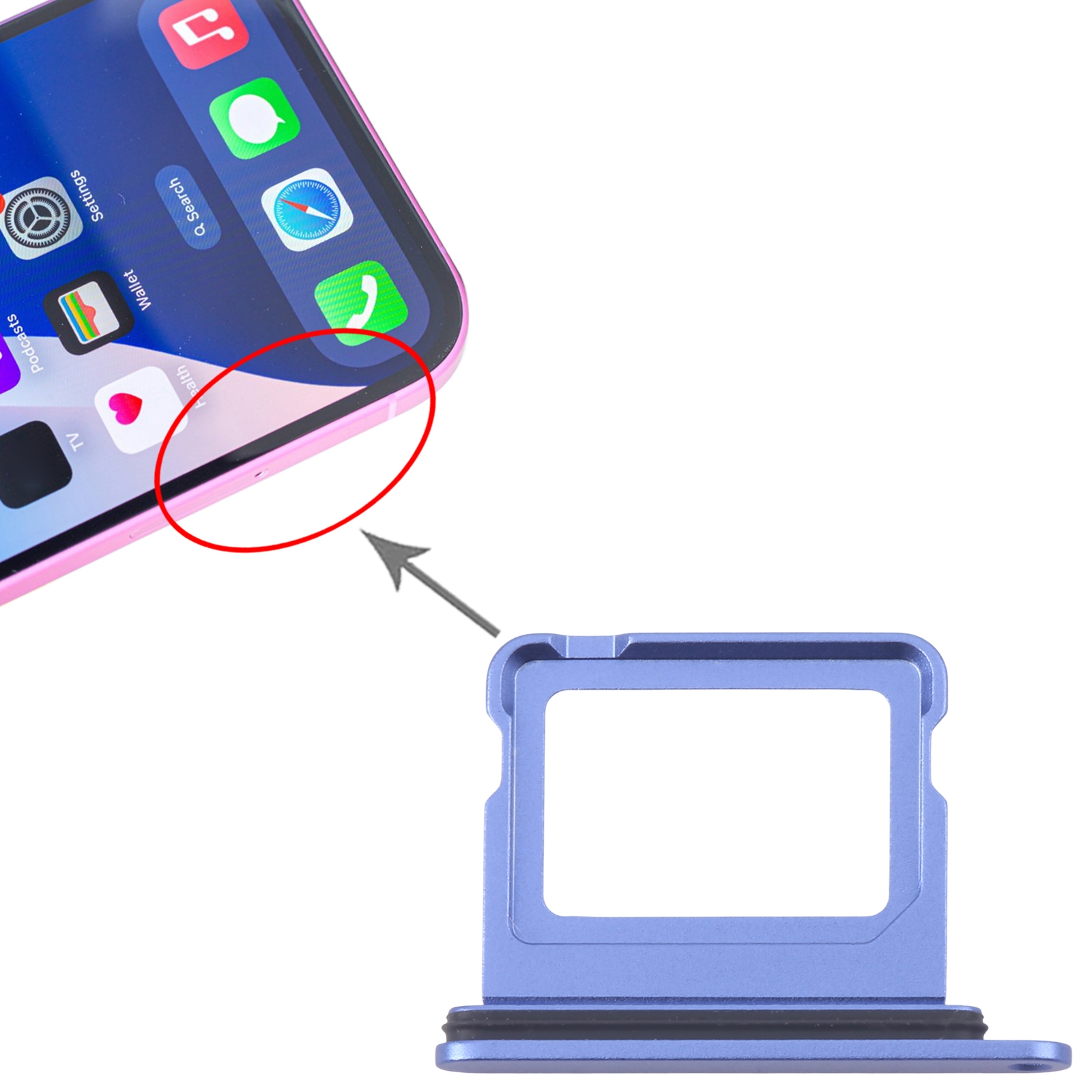 iPhone 16 Plus Blue SIM Card Tray Replacement - Image 3