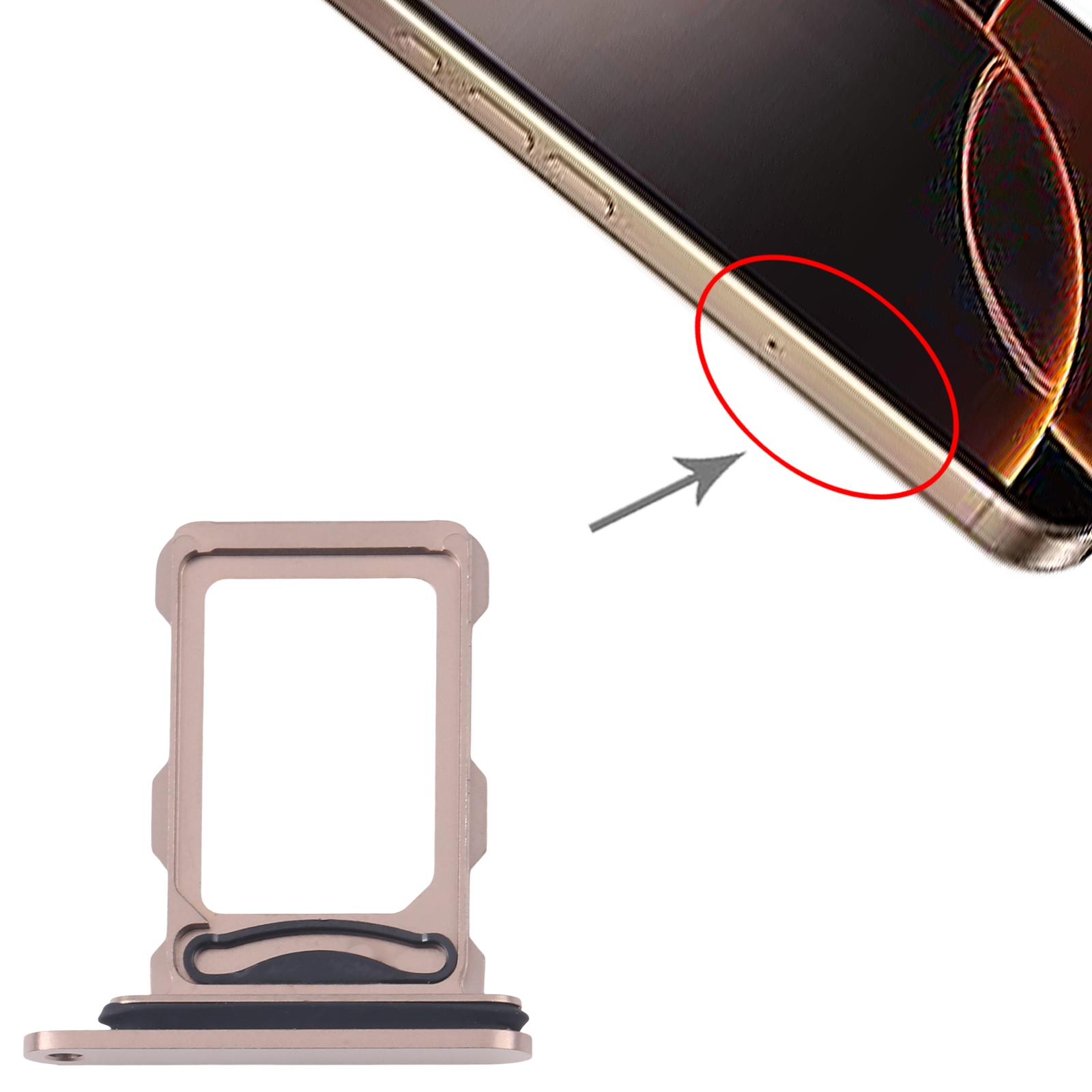 iPhone 16 Pro Max Gold SIM Card Tray Replacement - Image 3