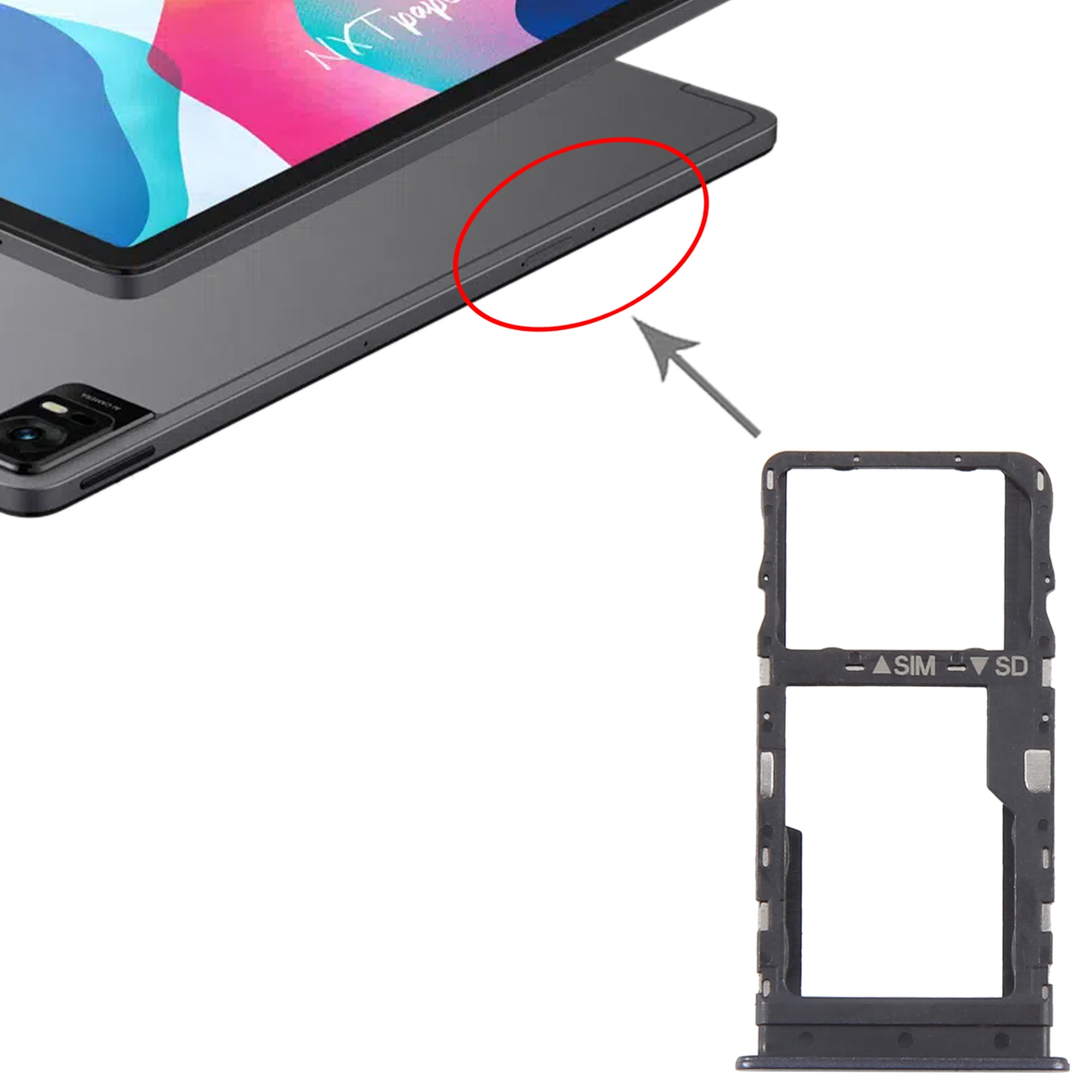 TCL Tab 11 Grey SIM Card Tray Replacement - Image 3