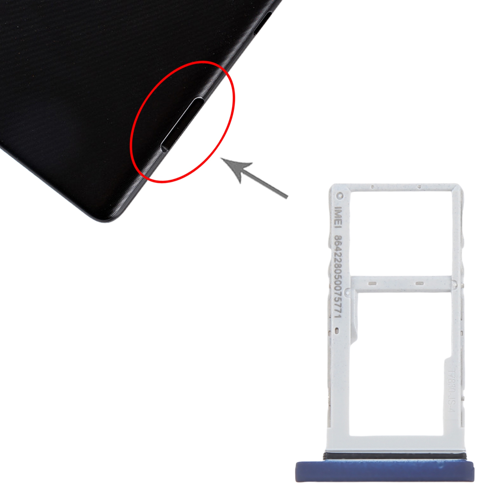 TCL NxtPaper 10s 4G Blue SIM Card Tray Replacement - Image 3