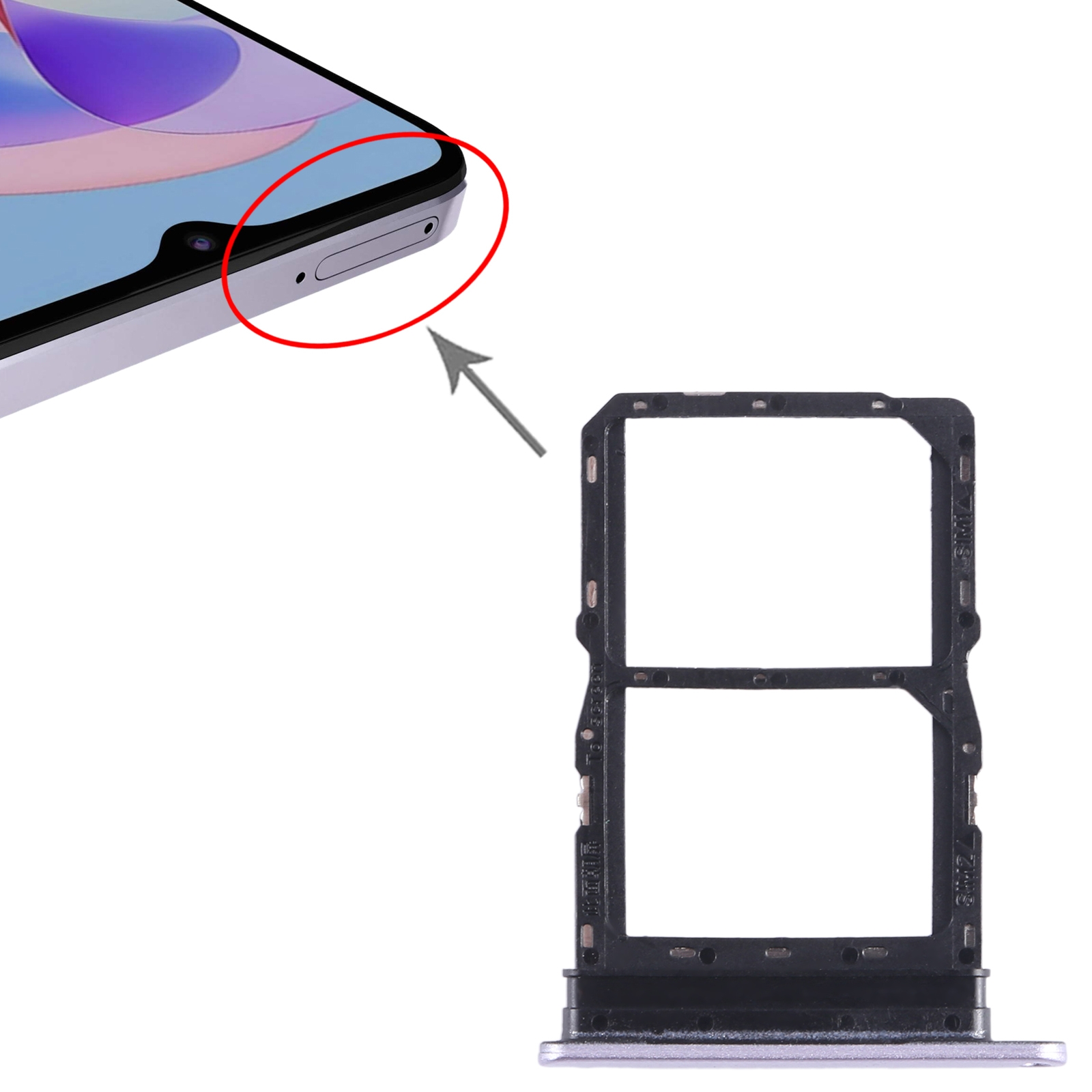 Honor Play 40 Plus Purple SIM Card Tray Replacement - Image 3