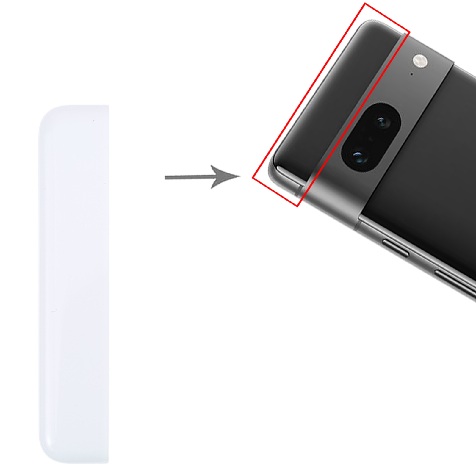 Google Pixel 7 White Back Cover Replacement - Image 3