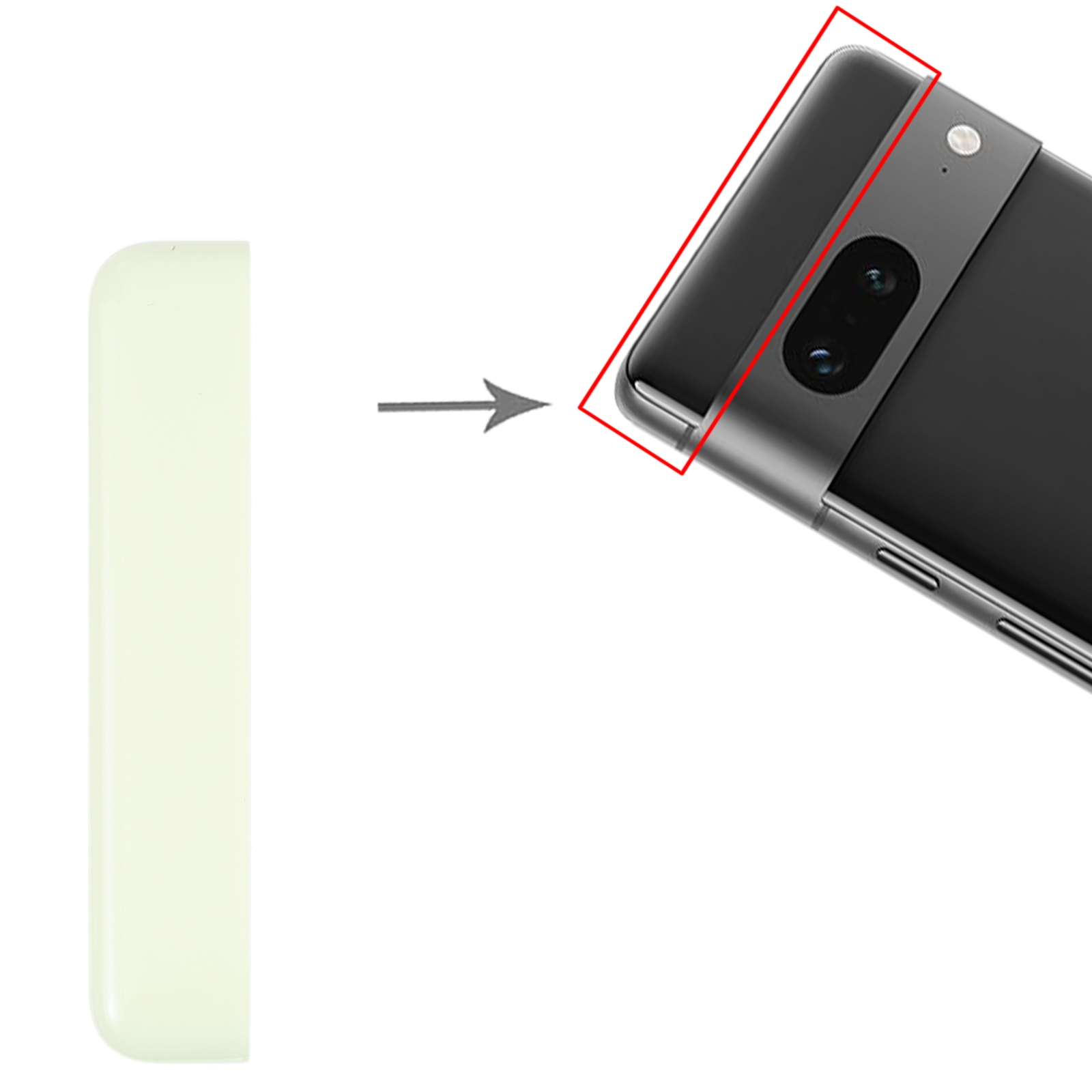 Google Pixel 7 Yellow Back Cover Replacement - Image 3