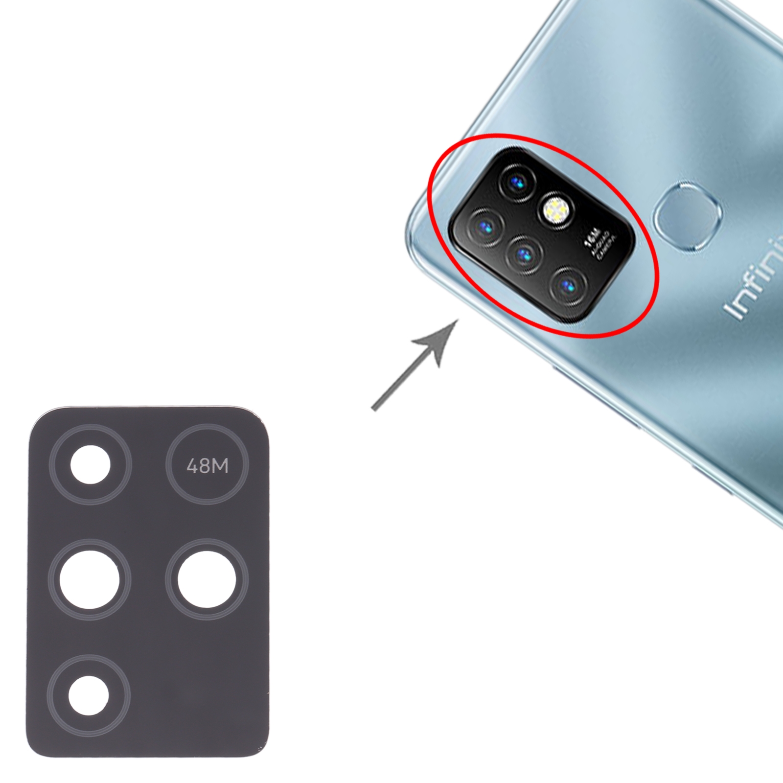 Infinix Note 10 X693 Back Camera Lens Replacement - Image 3