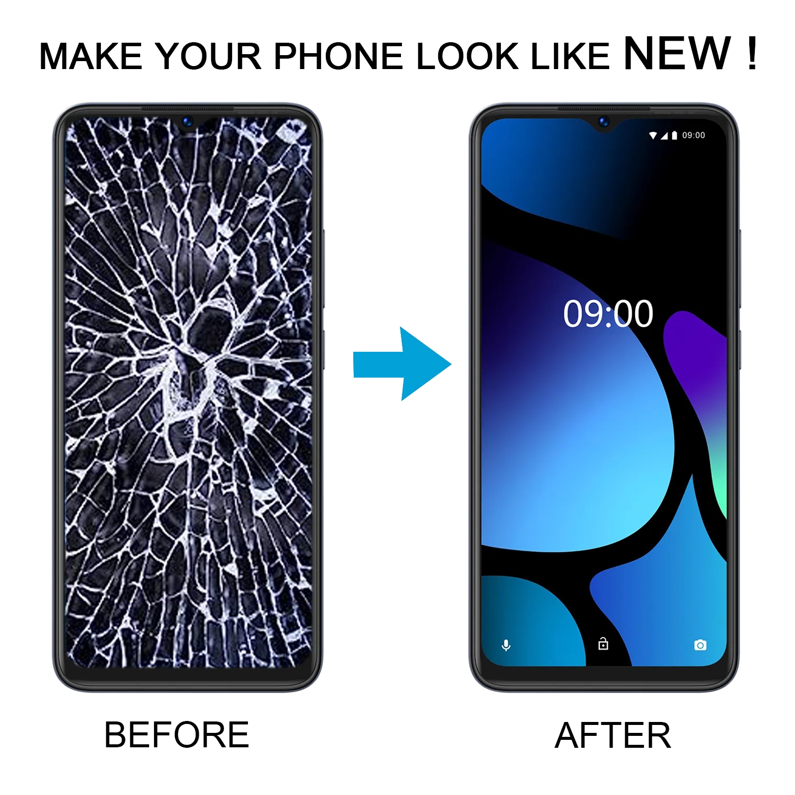 Itel A05s LCD Screen with Digitizer Full Assembly Replacement - Image 5
