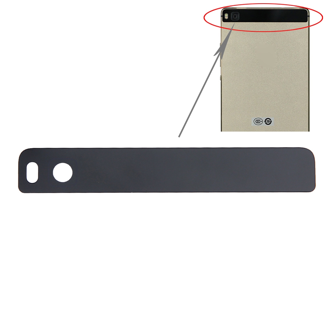 Huawei P8 Black Back Camera Lens Replacement - Image 3