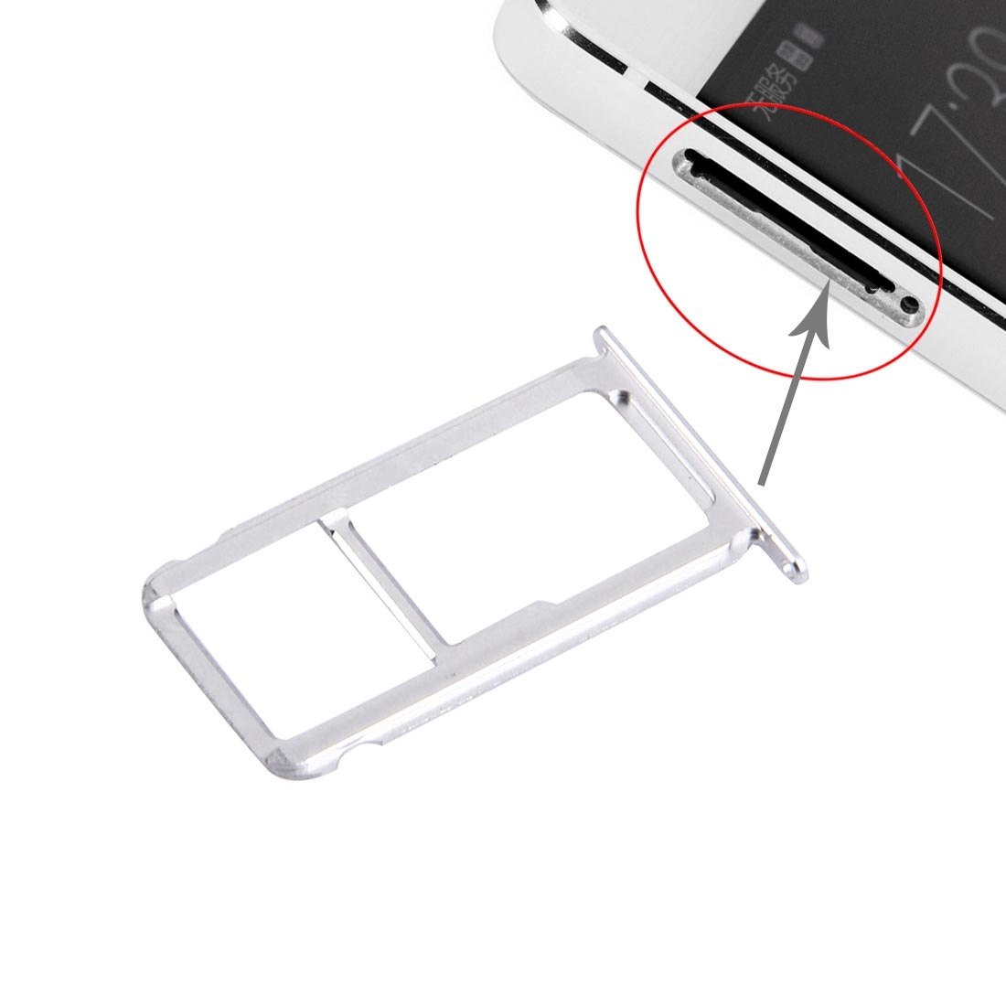 Huawei P9 Silver SIM Card Tray Replacement - Image 3