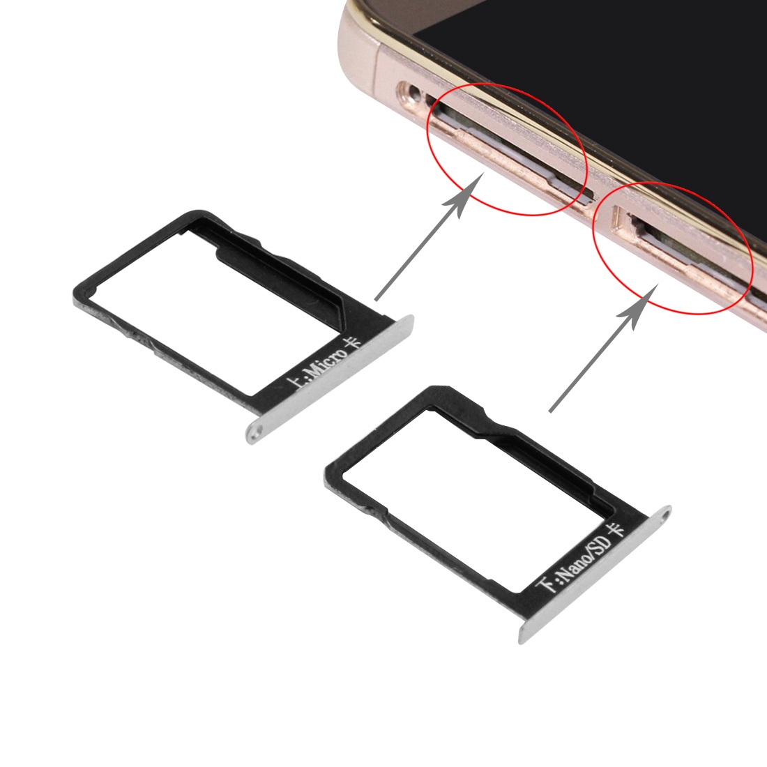 Huawei Mate 7 Silver SIM Card Tray Replacement - Image 3