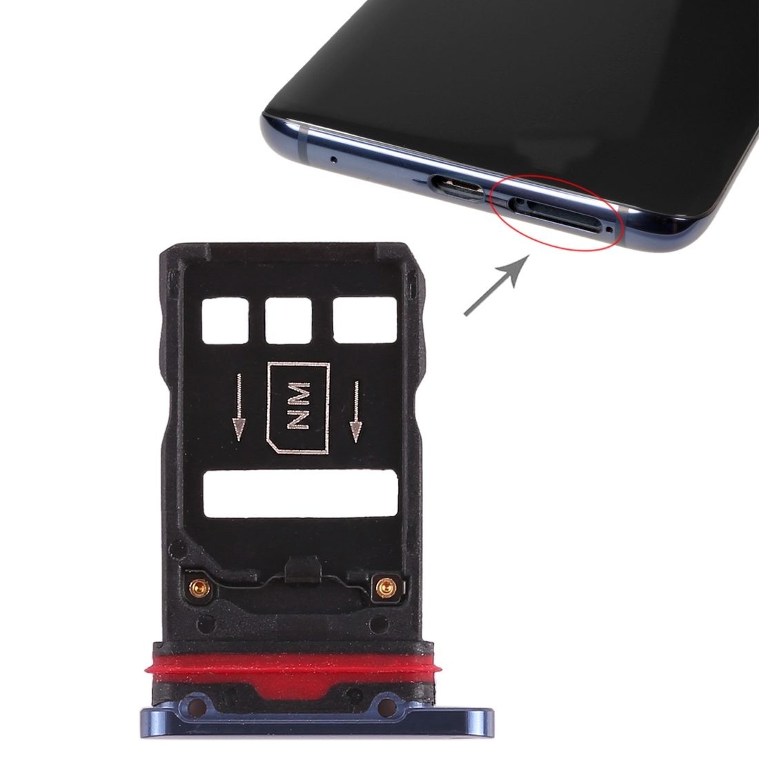Huawei Mate 20 Pro Blue SIM Card Tray Replacement - Image 4