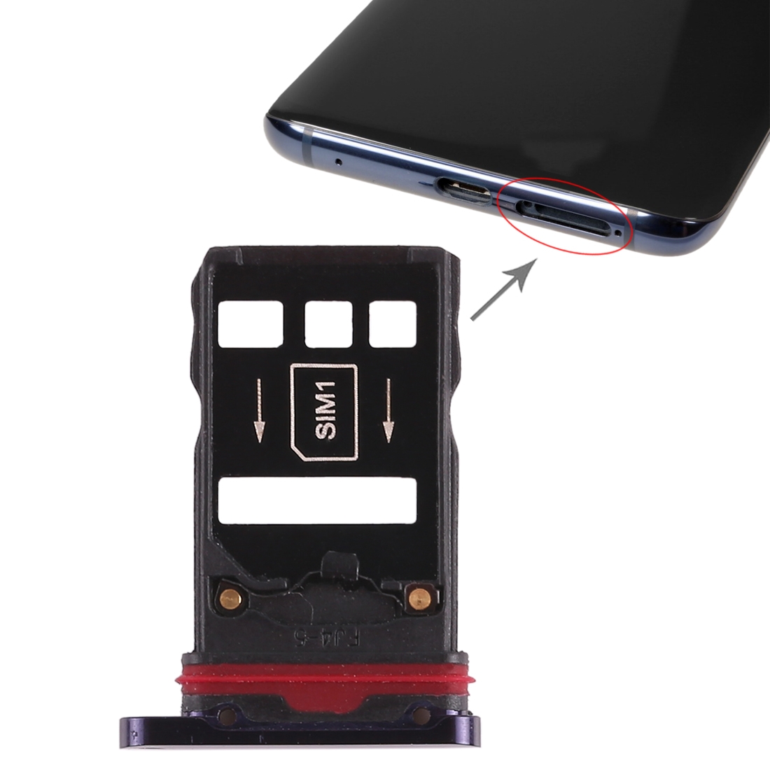 Huawei Mate 20 Pro Purple SIM Card Tray Replacement - Image 4