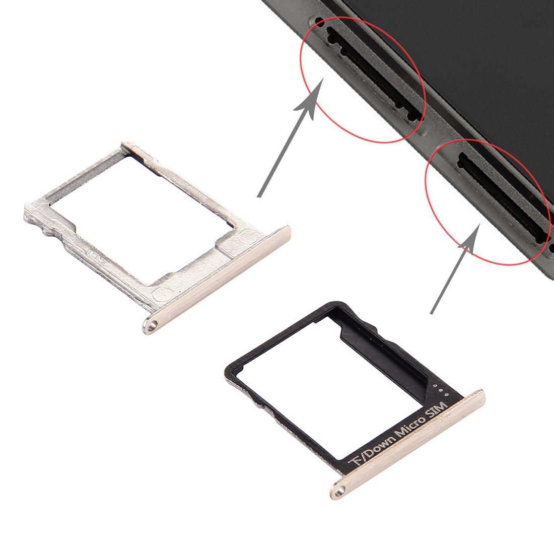 Huawei P8 Lite Gold SIM Card Tray Replacement - Image 3