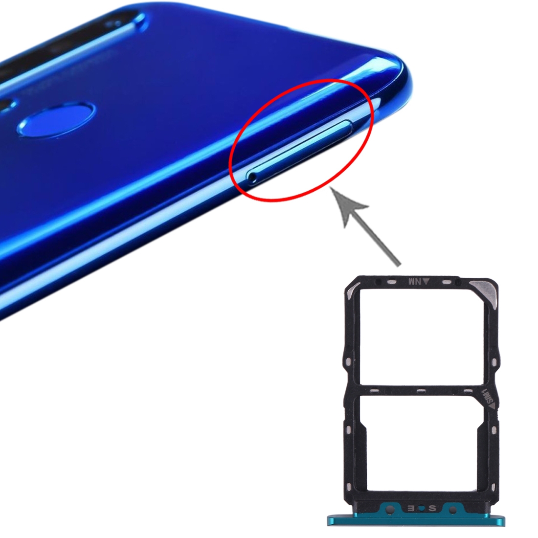 Huawei Nova 5 Green SIM Card Tray Replacement - Image 4