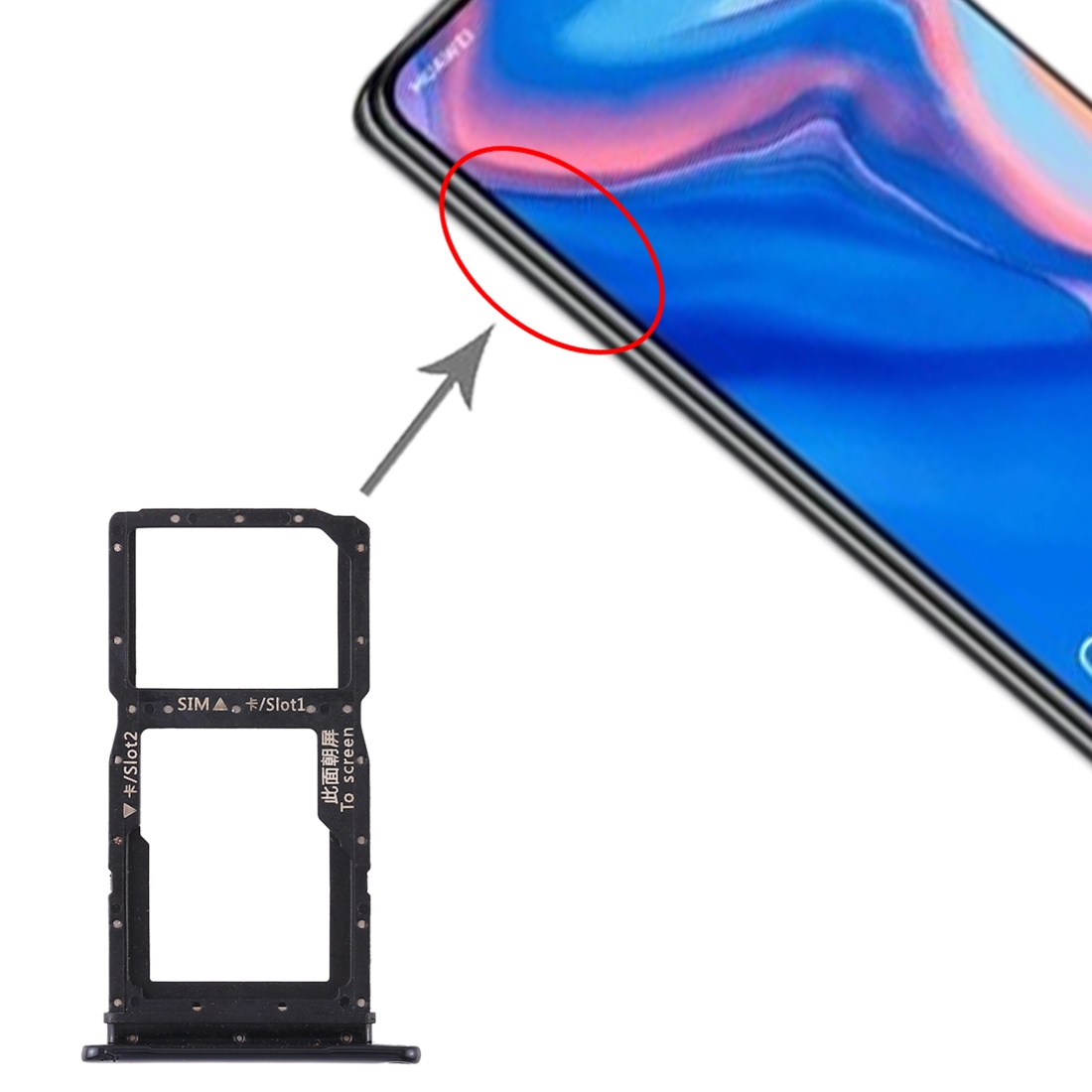 Huawei P Smart Z Black SIM Card Tray Replacement - Image 4