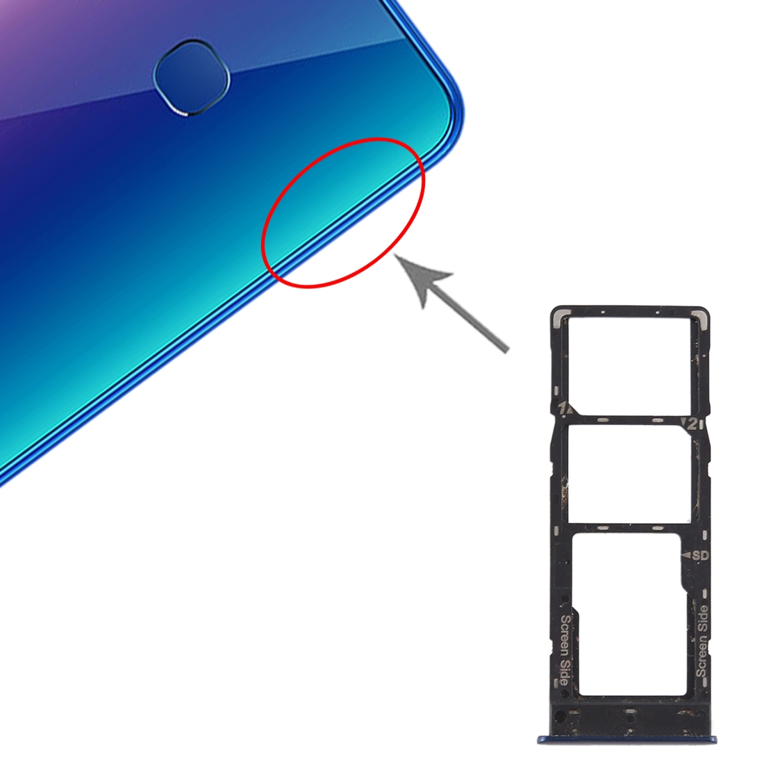 Infinix Smart 3 Plus X627 Blue SIM Card Tray Replacement - Image 4