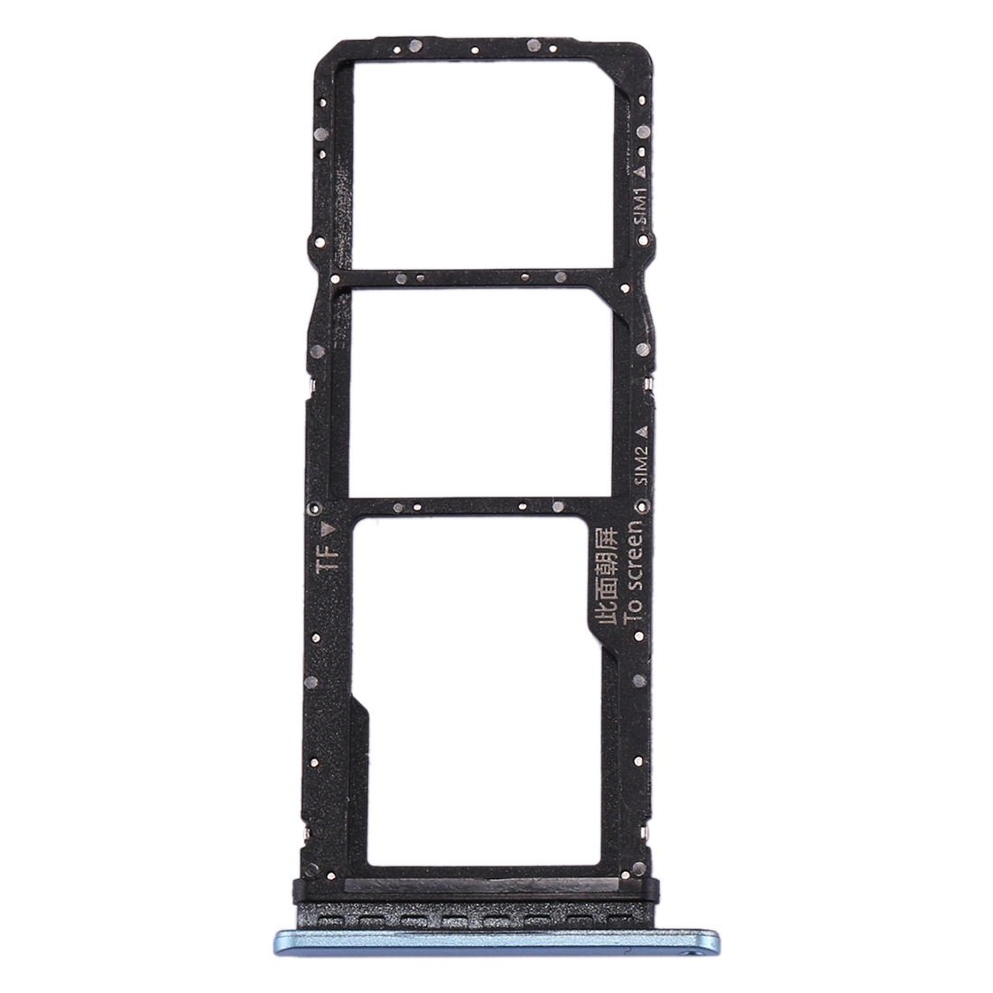 Huawei P40 Lite E blue SIM card tray