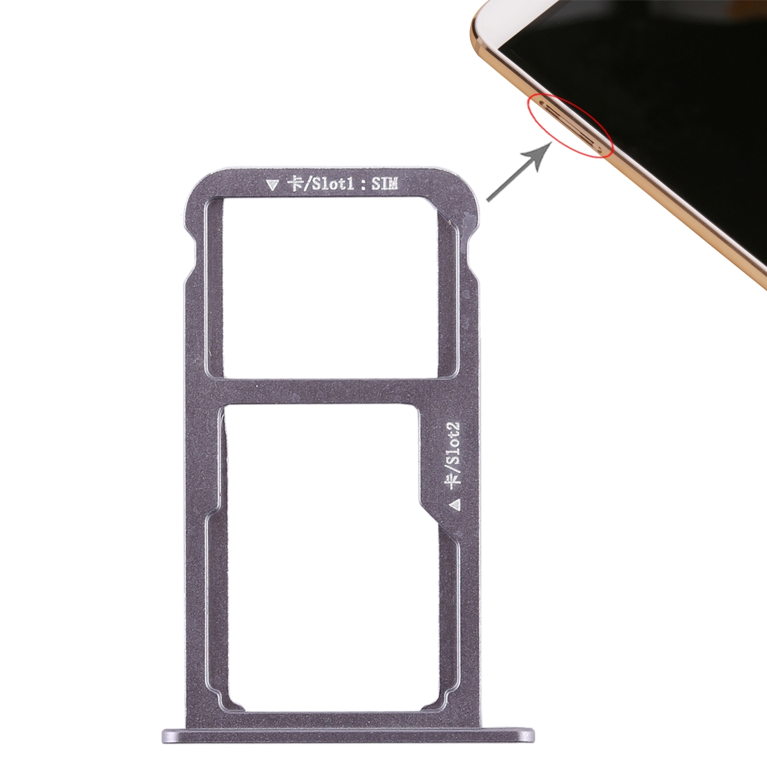 Huawei G9 Plus Grey SIM Card Tray Replacement - Image 5