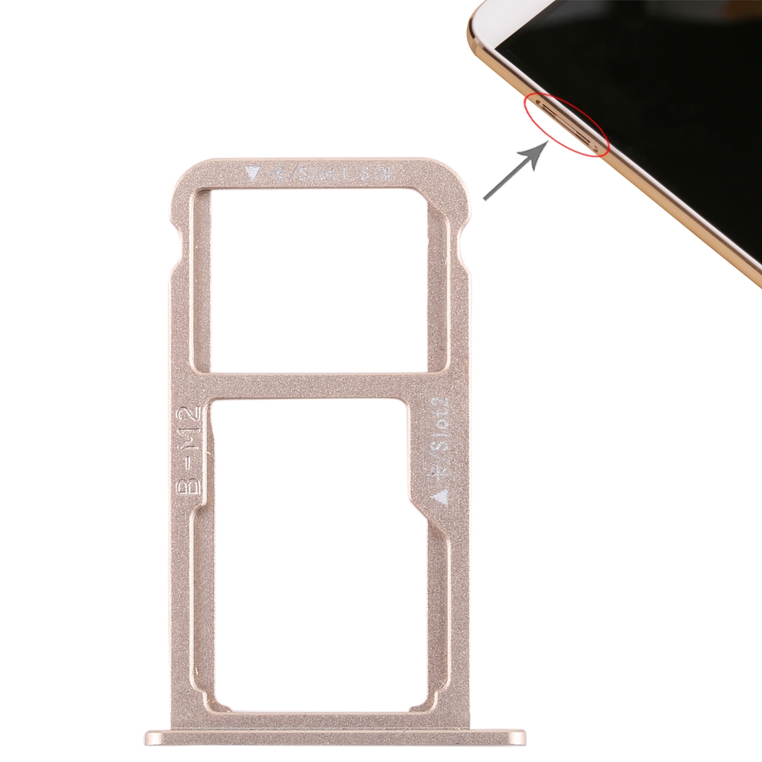 Huawei G9 Plus Gold SIM Card Tray Replacement - Image 5