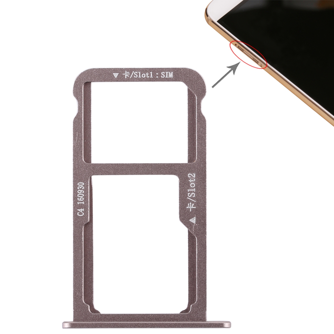 Huawei G9 Plus Mocha Gold SIM Card Tray Replacement - Image 5