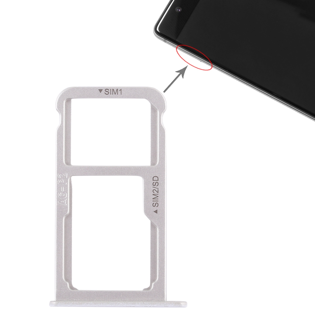 Huawei P9 Plus White SIM Card Tray Replacement - Image 5
