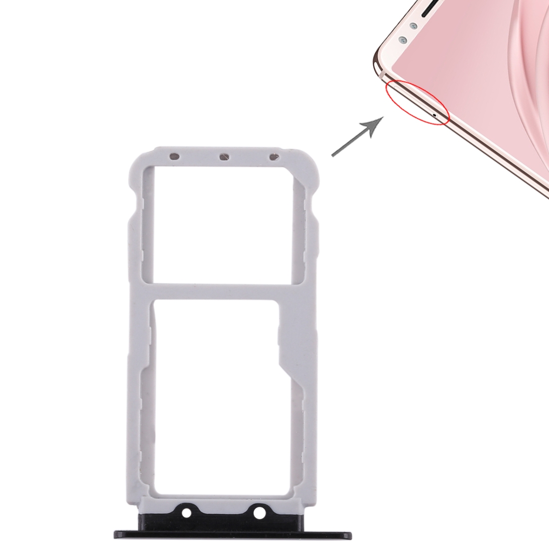 Huawei Nova 2s Black SIM Card Tray Replacement - Image 5