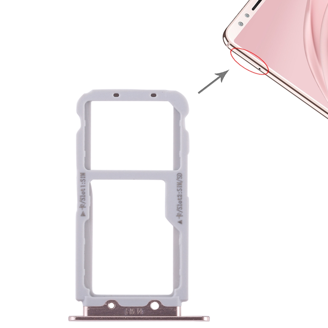 Huawei Nova 2s Gold SIM Card Tray Replacement - Image 5