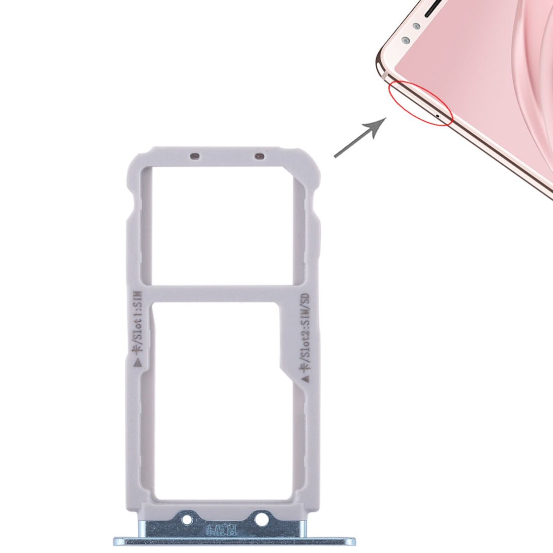 Huawei Nova 2s Blue SIM Card Tray Replacement - Image 5