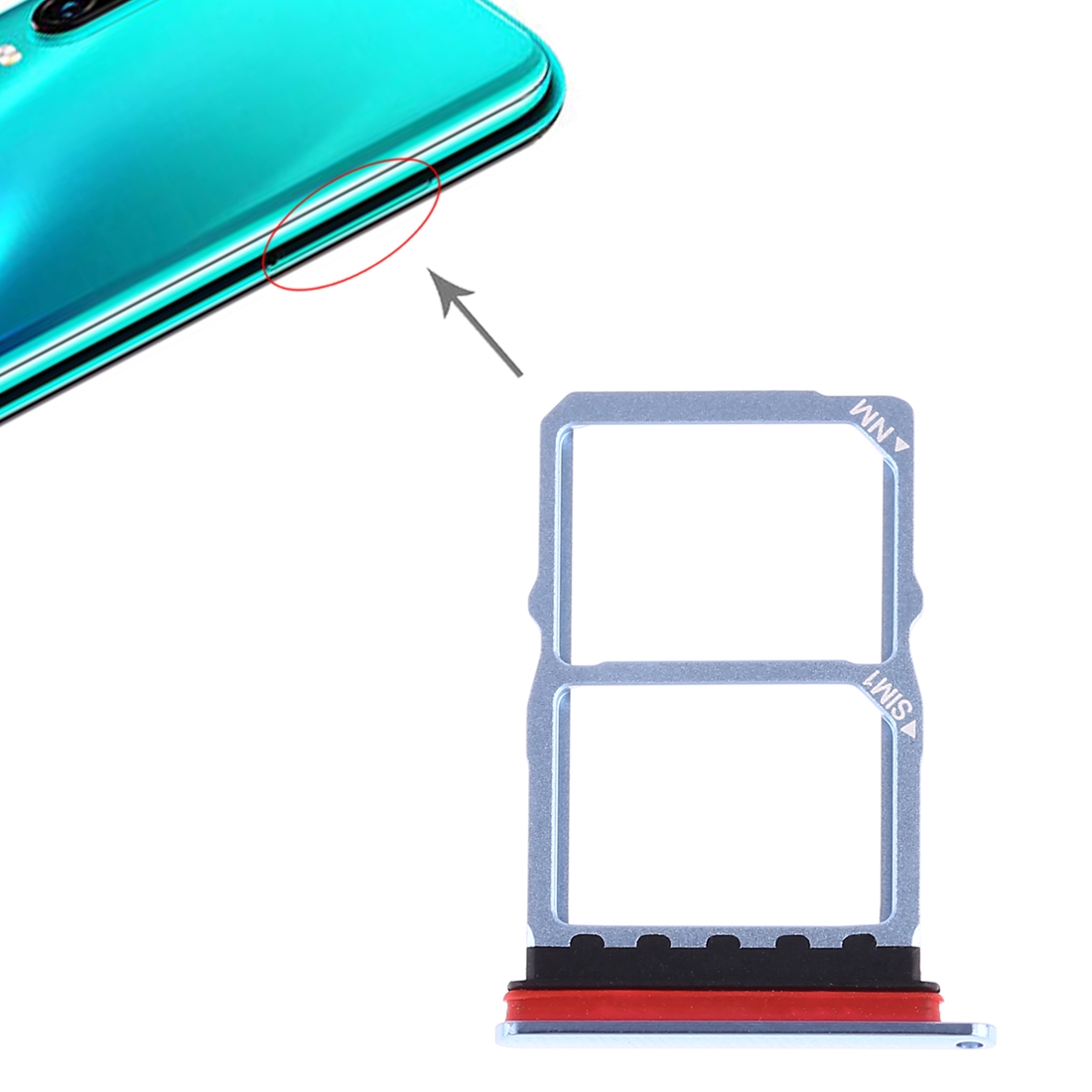Huawei P30 Baby Blue SIM Card Tray Replacement - Image 4