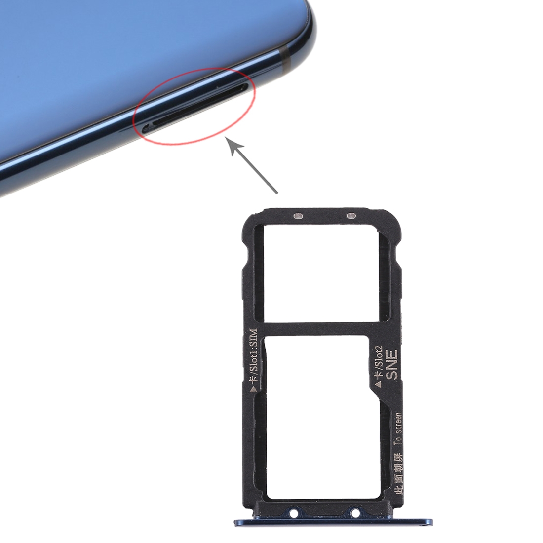 Huawei Mate 20 Lite Blue SIM Card Tray Replacement - Image 4