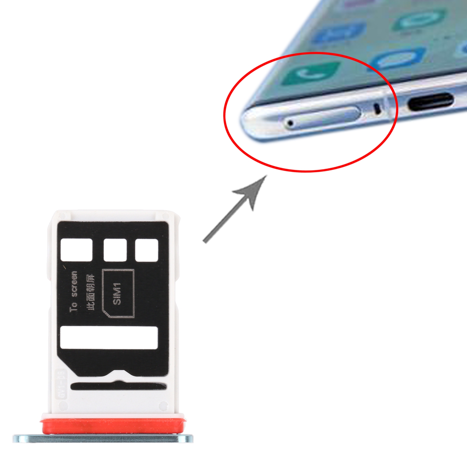 Huawei Nova 8 Pro 5G Green SIM Card Tray Replacement - Image 3