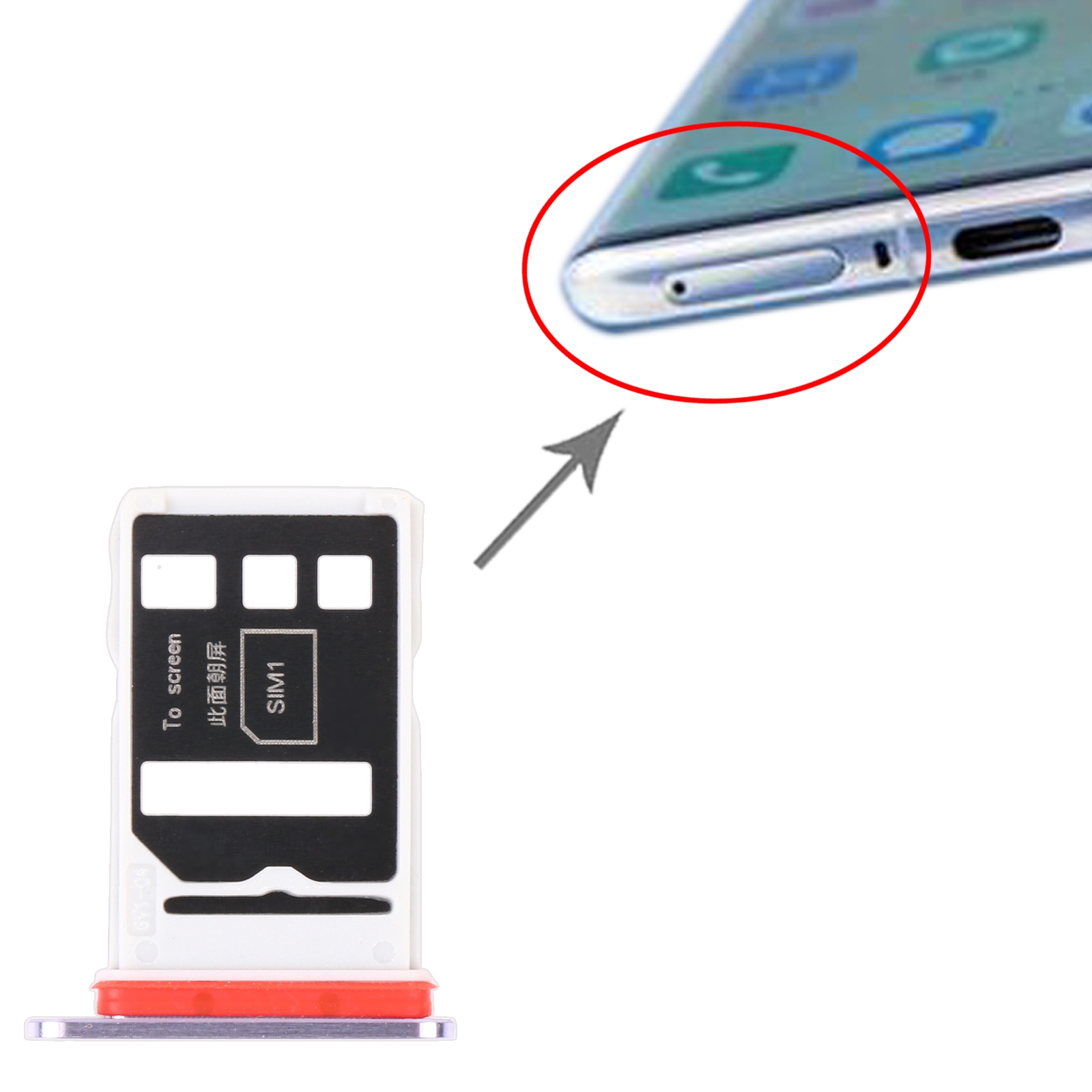 Huawei Nova 8 Pro 5G Purple SIM Card Tray Replacement - Image 3