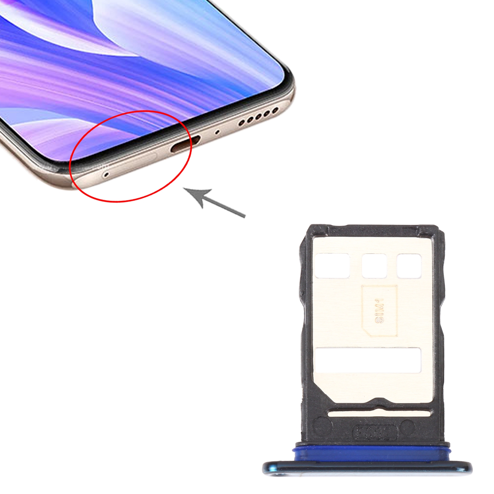 Huawei Enjoy 20 Plus 5G Green SIM Card Tray Replacement - Image 3