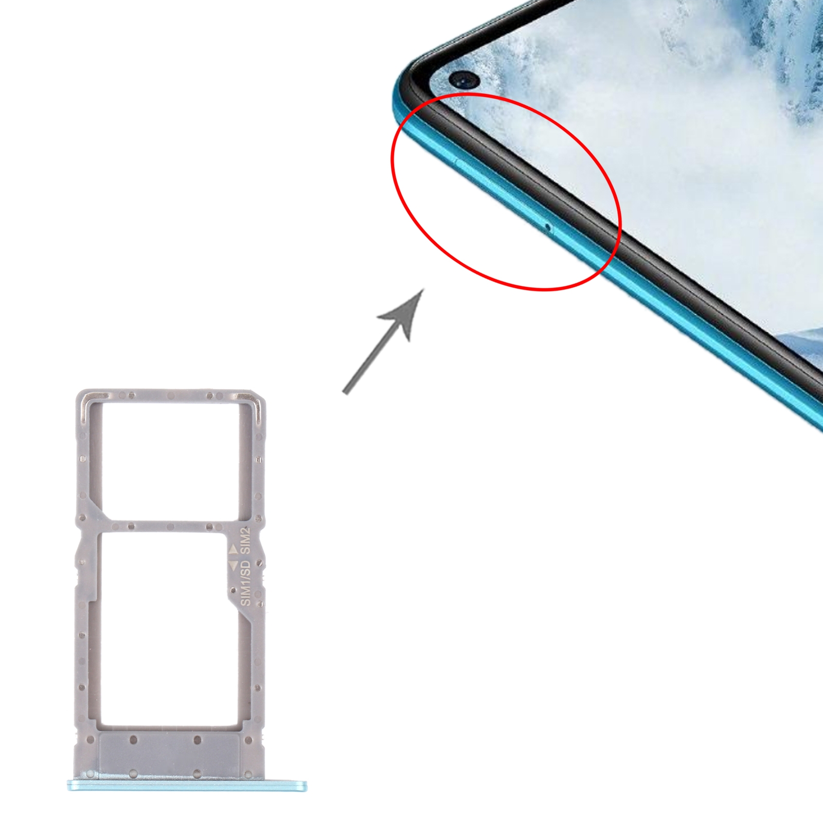 Huawei Maimang 9 Green SIM Card Tray Replacement - Image 3