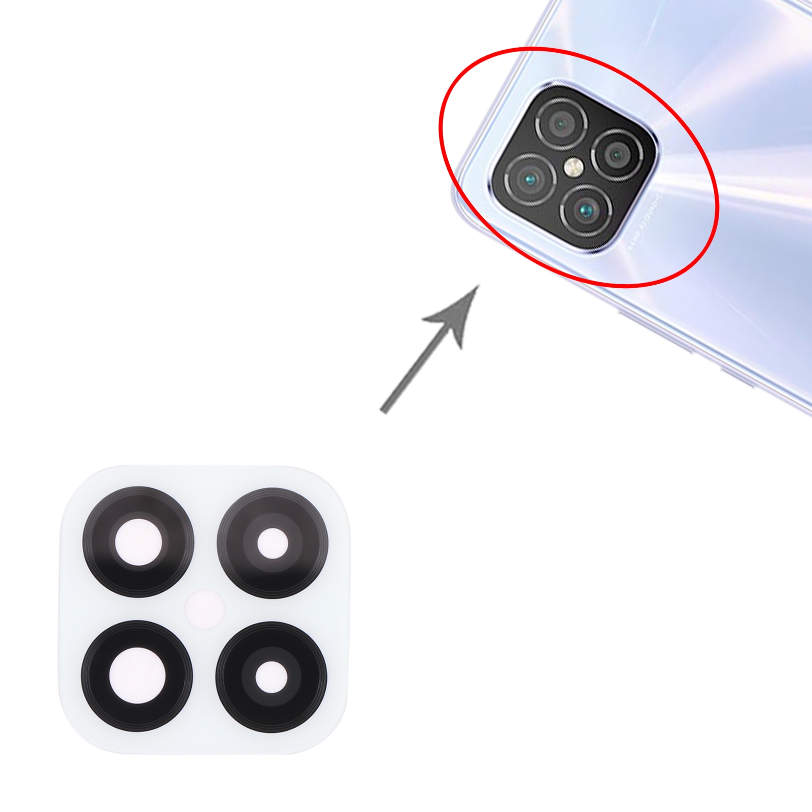 Huawei Nova 8 SE White Camera Lens Replacement - Image 3
