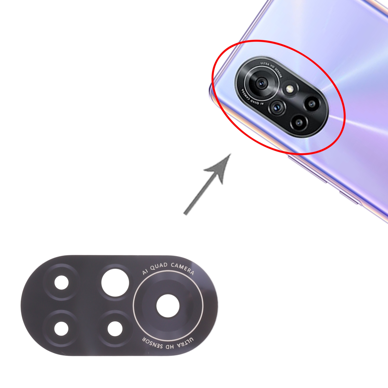 Huawei Nova 8 5G Back Camera Lens Replacement - Image 3