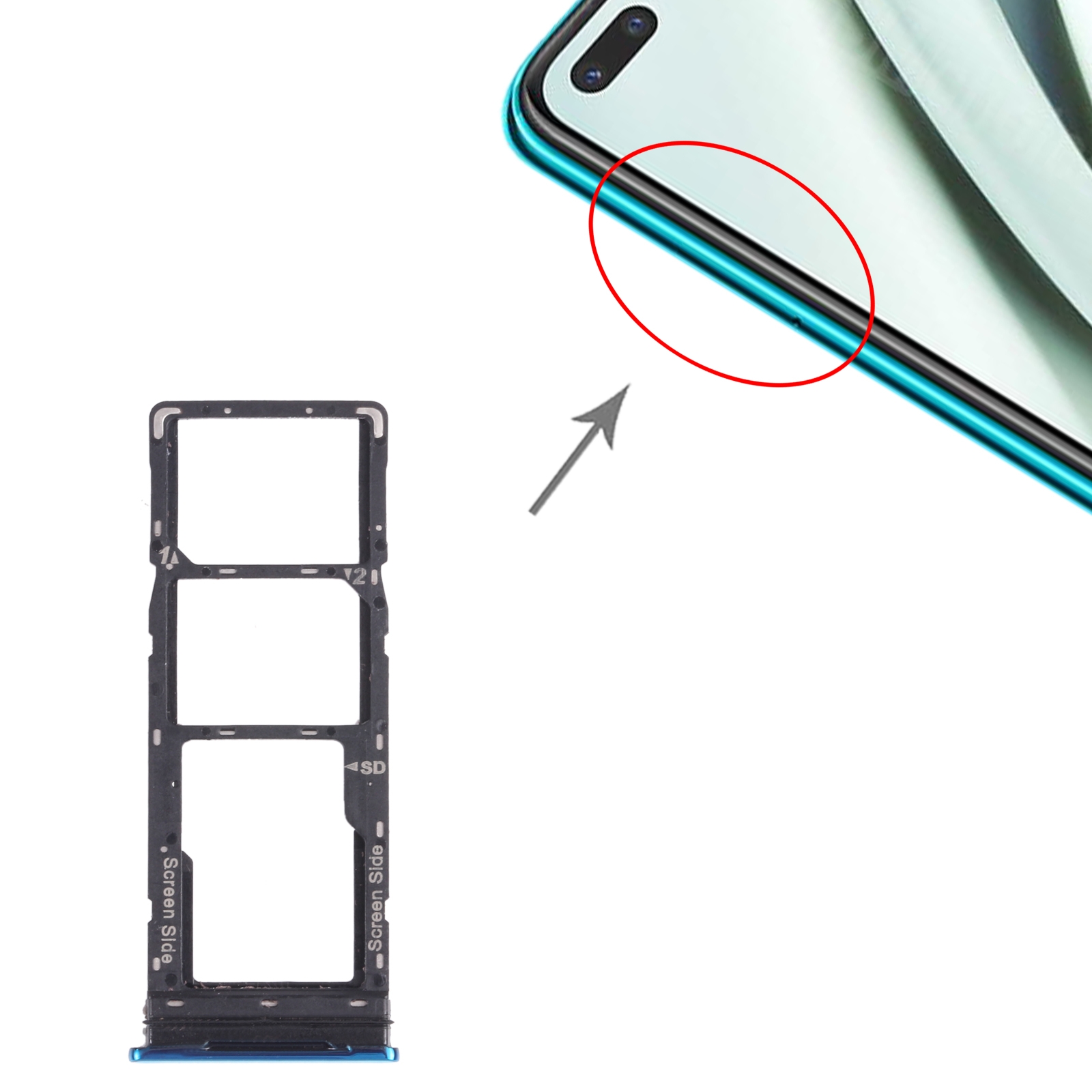 Infinix Note 8 X692 Green SIM Card Tray Replacement - Image 3