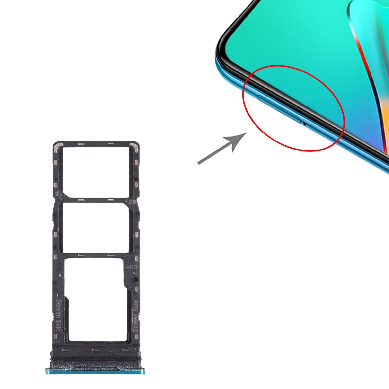 Infinix Smart 5 X657 Green SIM Card Tray Replacement - Image 3