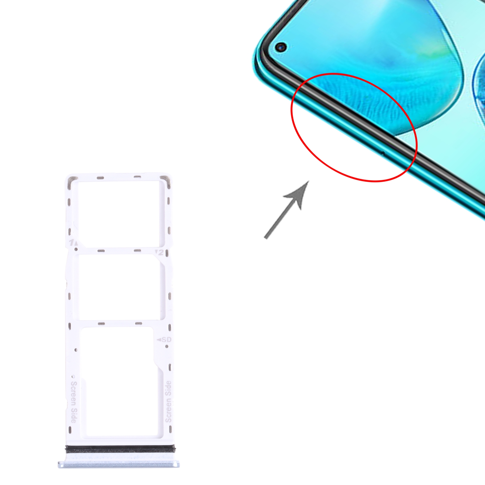 Infinix Note 8i X683 Grey SIM Card Tray Replacement - Image 3